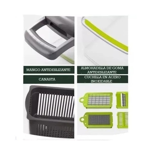 Mandolina Cortador Verduras Multi Picador Vegetales 15 En 1