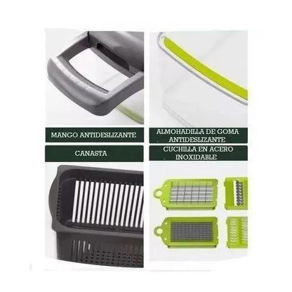 Mandolina Cortador Verduras Multi Picador Vegetales 15 En 1