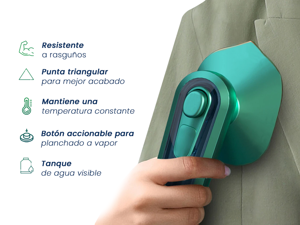 Mini plancha viajera a vapor